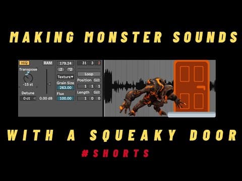 Making monster sounds with a super squeaky door  #Shorts
