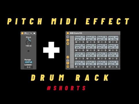 Pitch effect next to a drum rack #ableton #shorts