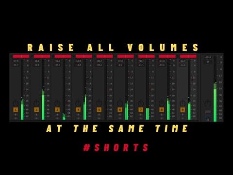 Raise all volumes at the same time on Ableton live  #shorts