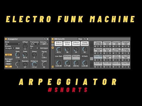 Electro Funk Machine Groove with Arpeggiator #shorts #drumrack